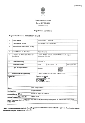 certificate